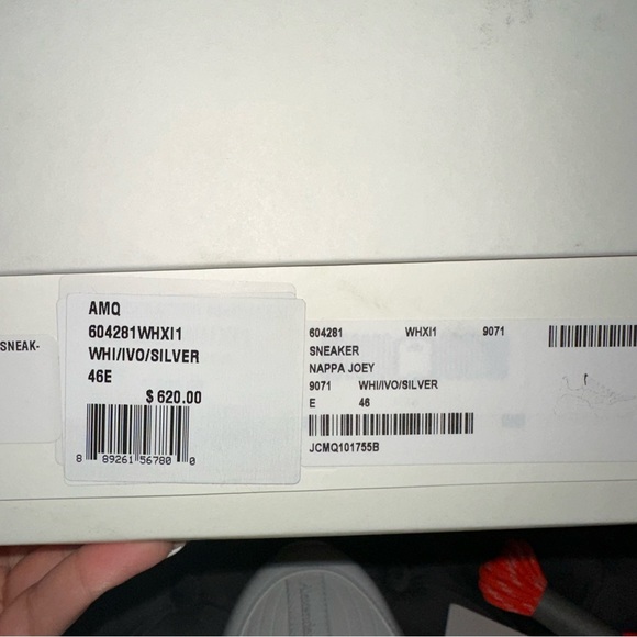 New Size 46 Alexander McQueen Sneakers White Silver - Picture 14 of 14